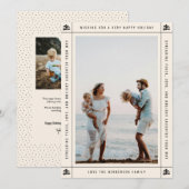 Carte de vœux photo de vacances Simple Evergreen 1 (Devant / Derrière)