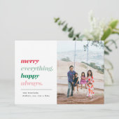 Carte de vœux photo de vacances tout joyeux toujou (Debout devant)