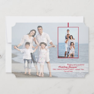 Carte de voeux photo de vacances transparente