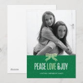 Carte de vœux photo de vacances verte Gift (Devant / Derrière)