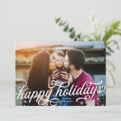 Carte de vœux photo d'écriture manuscrite Joyeuses (Debout devant)