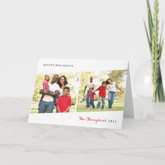 Carte de voeux photo Diptych Holiday - Berry (Devant)