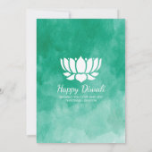 Carte de voeux photo Diwali Watercolor moderne (Dos)