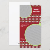 Carte de voeux photo Dots de Noël funky (Devant / Derrière)