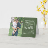 Carte de voeux photo du meilleur père - Armée (Fleur jaune)