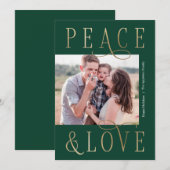 Carte de vœux photo éditable couleur amour paix (Devant / Derrière)