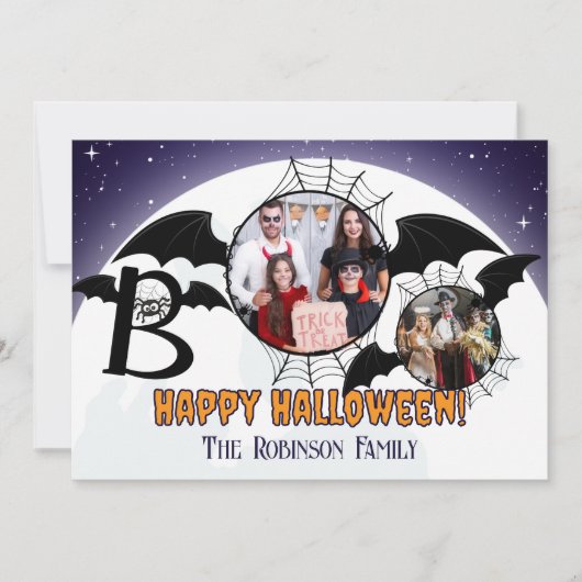 Carte de voeux photo en collage Halloween amusant (Devant)