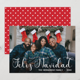 Carte de vœux photo Feliz Navidad