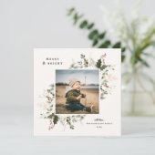 Carte de vœux photo festive avec feuillage (Debout devant)