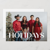 Carte de vœux photo festive Classique Gras (Devant / Derrière)