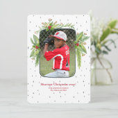 Carte de vœux photo festive éclatante de joie (Debout devant)