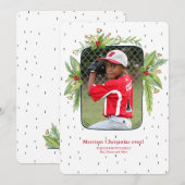 Carte de vœux photo festive éclatante de joie (Devant / Derrière)