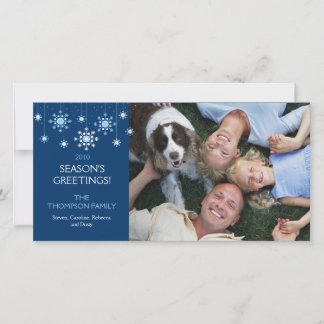 Carte de vœux photo Flocon de neige des Fêtes en b