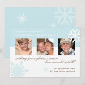 Carte de vœux photo flocon de neige simple (Devant / Derrière)