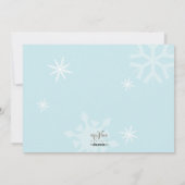 Carte de vœux photo flocon de neige simple (Dos)