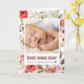 Carte de voeux photo florale pour la fête des mère (Fleur jaune)