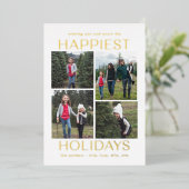 Carte de vœux photo FOIL Collage Propre Solide (Debout devant)