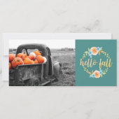 Carte de voeux photo Hello Fall Watercolor (Devant)