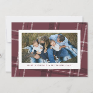 Carte de vœux photo horizontale carreaux marron