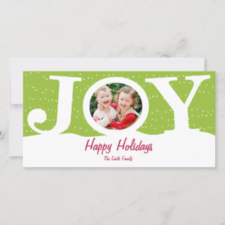 Carte de vœux photo Joy Holiday