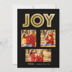 Carte de vœux photo Joy Holiday