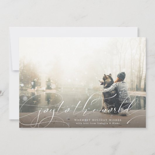 Carte de vœux photo Joy To The World (Devant)
