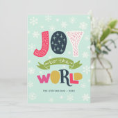 Carte de vœux photo Joy to the World (Debout devant)