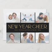 Carte de vœux photo Joyeuse année collage joyeux (Devant)