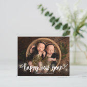 Carte de vœux photo Joyeuse Nouvelle Année (Debout devant)