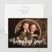 Carte de vœux photo Joyeuse Nouvelle Année (Devant / Derrière)