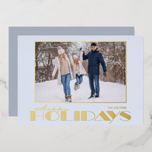 Carte de voeux photo Joyeuses Fêtes (Recto/Verso)