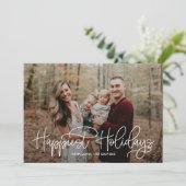 Carte de vœux photo Joyeuses Fêtes écriture Hip (Debout devant)