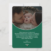 Carte de vœux photo Joyeuses Fêtes écriture modern (Dos)