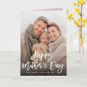 Carte de voeux photo Joyeux Jour des Mères Script (Fleur jaune)