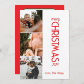 Carte de voeux photo Joyeux Noël (Devant / Derrière)