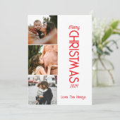 Carte de voeux photo Joyeux Noël (Debout devant)