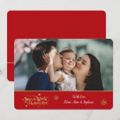 Carte de vœux photo Joyeux Noël au Monde (Devant / Derrière)