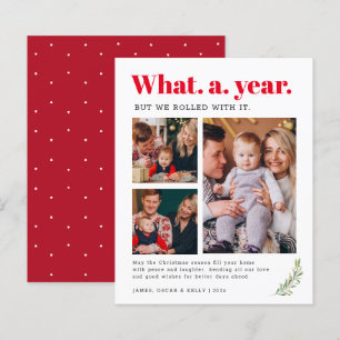 Carte de vœux photo Joyeux Noël Quelle année