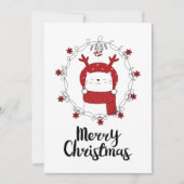 CARTE DE VOEUX PHOTO | Joyeux Noël Renne Chat (Devant)