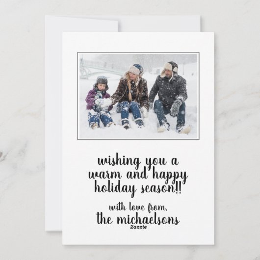 CARTE DE VOEUX PHOTO | Joyeux Noël Renne Chat (Dos)