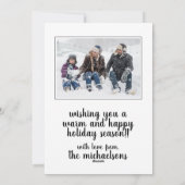 CARTE DE VOEUX PHOTO | Joyeux Noël Santa Doodle (Dos)