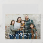 Carte de vœux photo Lovely Frost Bonne Année (Devant / Derrière)