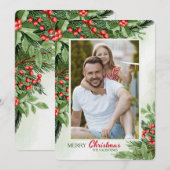 Carte de vœux photo lumineuse de Noël (Devant / Derrière)