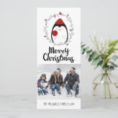 CARTE DE VOEUX PHOTO | Manchot Sucette Gribouillé (Debout devant)