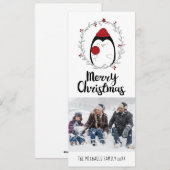 CARTE DE VOEUX PHOTO | Manchot Sucette Gribouillé (Devant / Derrière)