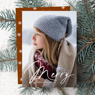 Carte de vœux photo moderne de gingerbread avec si