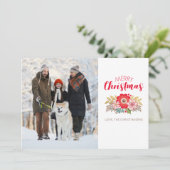 Carte de voeux photo moderne Joyeux Noël (Debout devant)