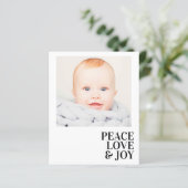 Carte de vœux photo moderne minimale budget Paix A (Debout devant)