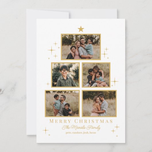 Carte de vœux photo modifiable couleur Galerie d'a (Devant)