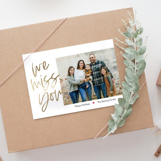 Carte de voeux photo modifiable 'Missing You' coul